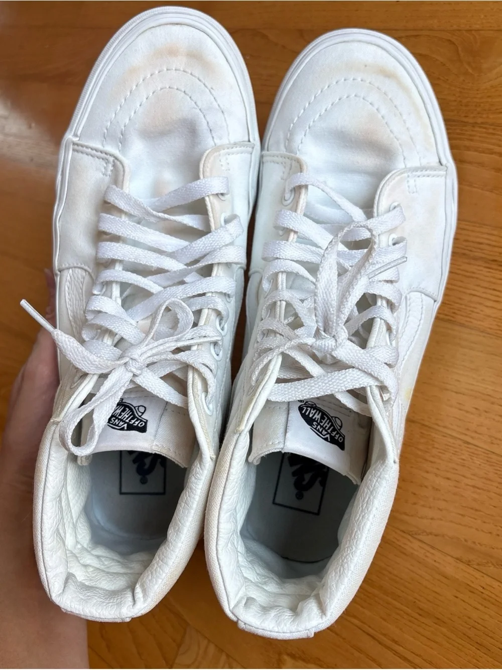 VANS Sk8 Hi Skate Sneakers Shoes VCU True White Mens Sz 10.5 12 Womens High Top
